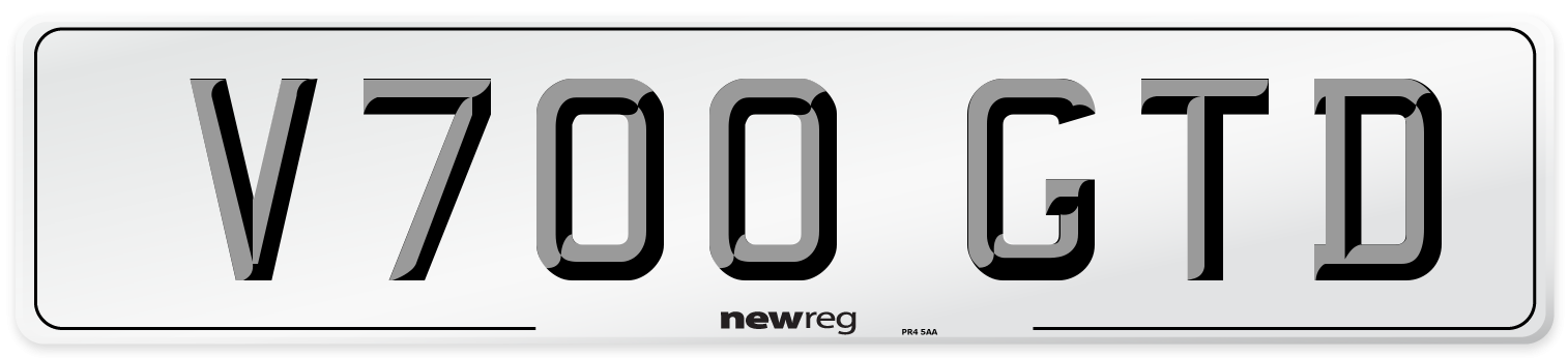 V700 GTD Number Plate from New Reg